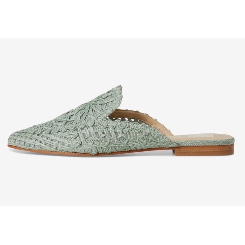 New NWOB Womens Dolce Vita Diya Raffia‎ Sage Casual Sandals Slides 6.5M - Picture 4 of 5